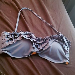 Joe Fresh Blue Ruffled Bikini Top